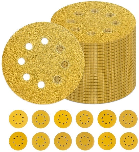 Scotch-Brite - Pergamino per raschiatura - 125 mm - Set di 120 pezzi - Circolare - Adesivo Velcro