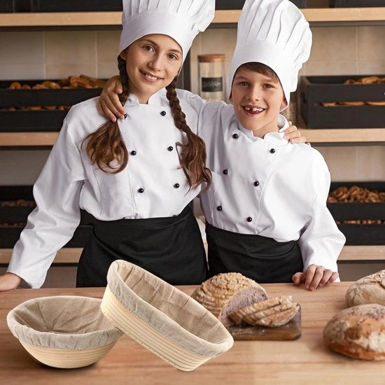 Set di impasto ovoidale da 2 - Mulinello per pane inclusivo di coltello da panificatore - Panificazione domestica e professionale