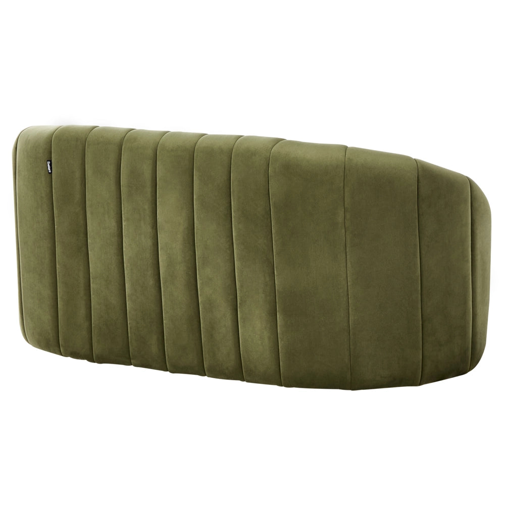 Set di divani a 6 posti in velluto verde scuro Soggiorno contemporaneo Design retrò Seduta imbottita Schienale basso