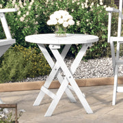Tavolo da Giardino Pieghevole Bianco Ã˜ 46 cm Massello di Acaciacod mxl 102376
