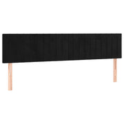 Testiera | Testata Nera 160x5x78/88 cm in Velluto