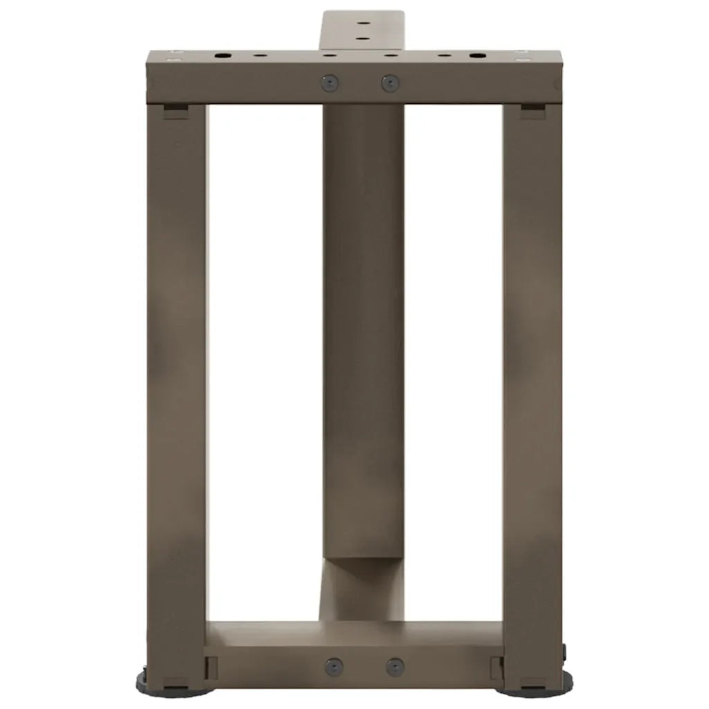 Gambe per Tavolino da CaffÃ¨ a Forma di T 2 pz Nere 28x25x(42-43) cm Acciaio
