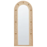 Specchio da parete ad arco in rattan naturale 120x50 cm soggiorno camera da letto