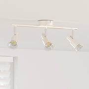 Faretto da soffitto 3 Vie Regolabile Nichel Spazzolato GU10
