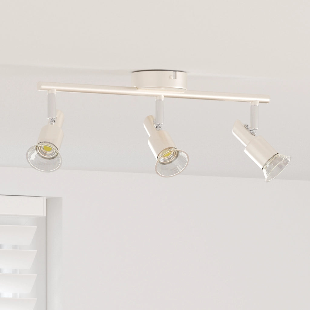 Faretto da soffitto 3 Vie Regolabile Nichel Spazzolato GU10