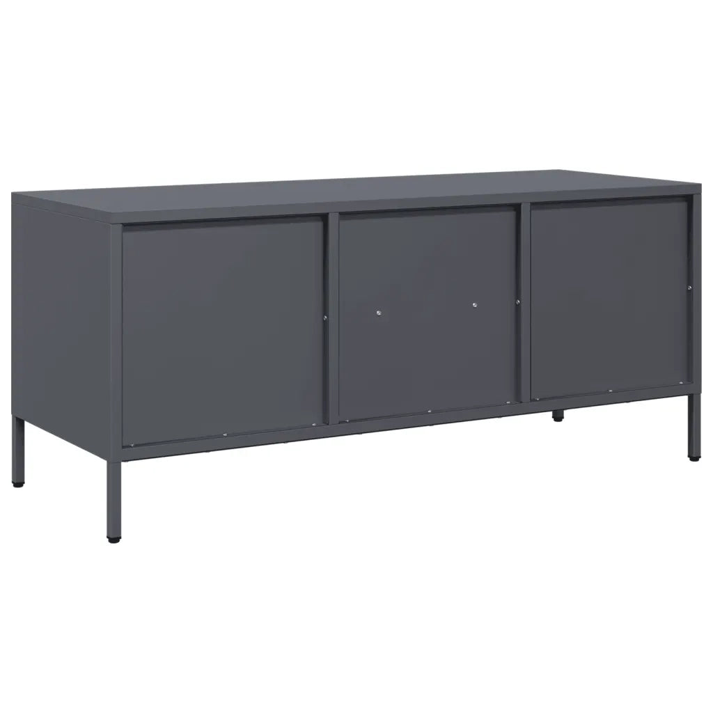 Mobile TV Antracite 101,5x39x43,5 cm Acciaio Laminato a Freddo 851300