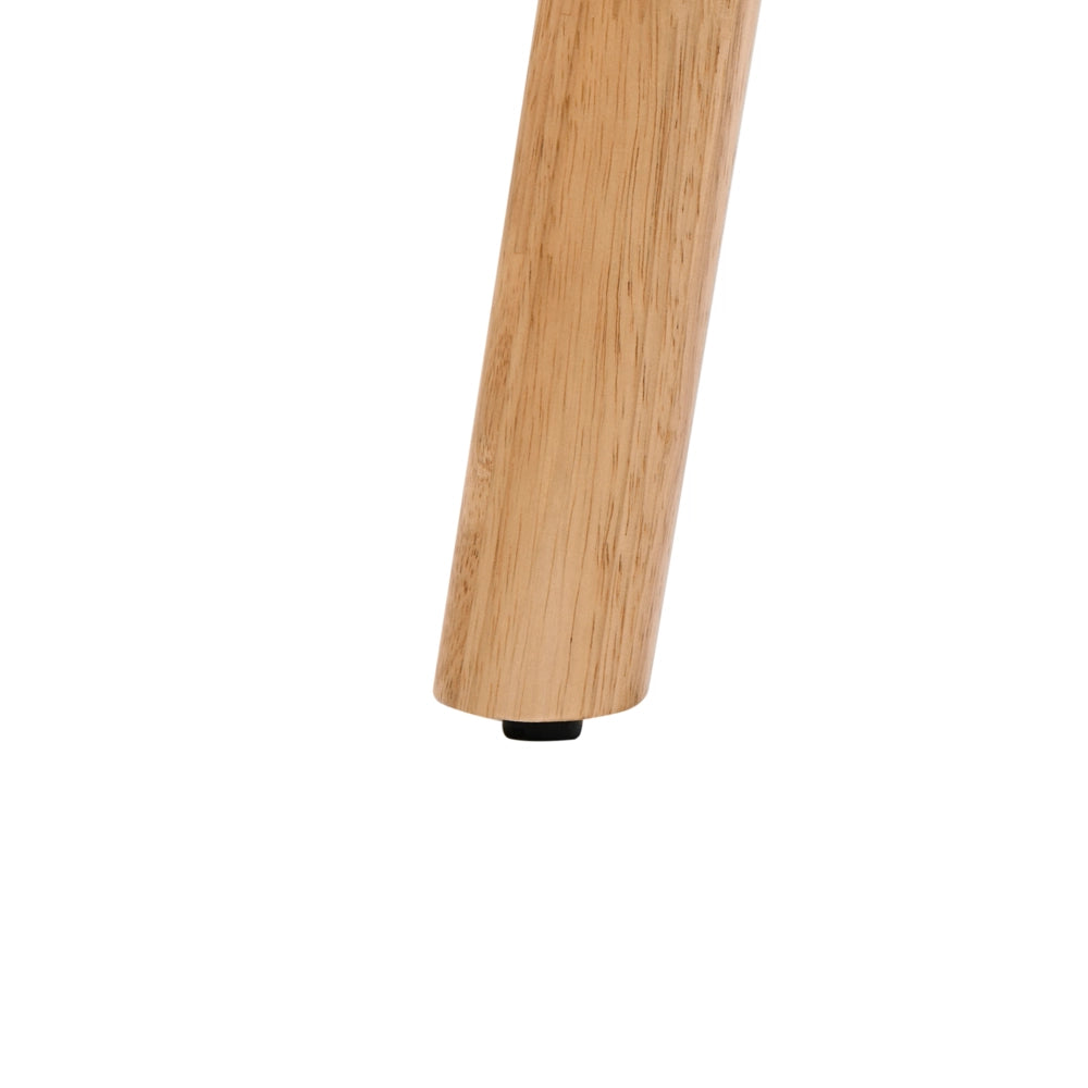 Set di 2 sedie da pranzo in marrone chiaro e tessuto poliestere marrone Gambe in legno di gomma Stile retrò tradizionale