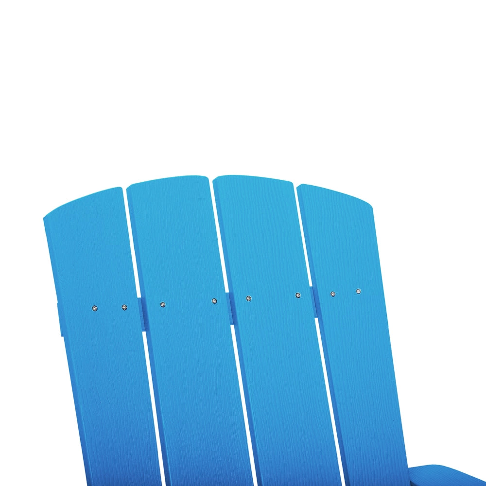 Sedia da giardino in plastica blu in legno resistente agli agenti atmosferici in stile moderno