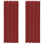 Tende in Voile con Occhielli 2 pz Rosso Vino