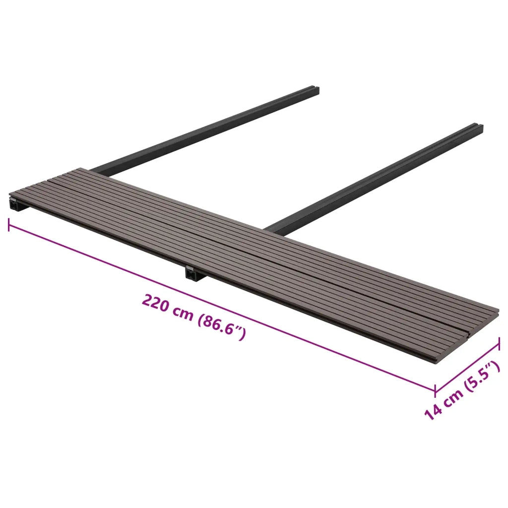 Pavimento da Deck 6 pz Marrone Scuro WPC 42046650