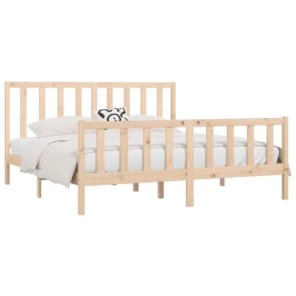 Giroletto-Struttura Letto in Legno Massello 200x200 cm 360403