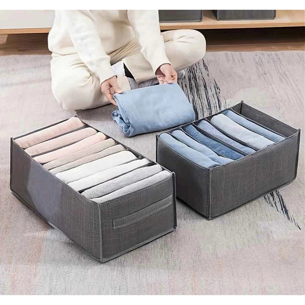 Trade Shop - Organizer Salvaspazio Armadi Pieghevole 9 Scomparti Contenitore 44x20x30cm 87404 -