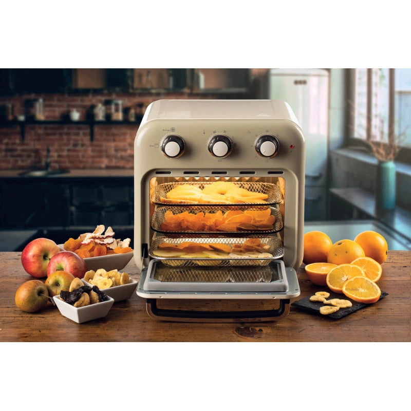Friggitrice ad aria e forno Vintage 16L 1400W - Accessori inclusi - Beige