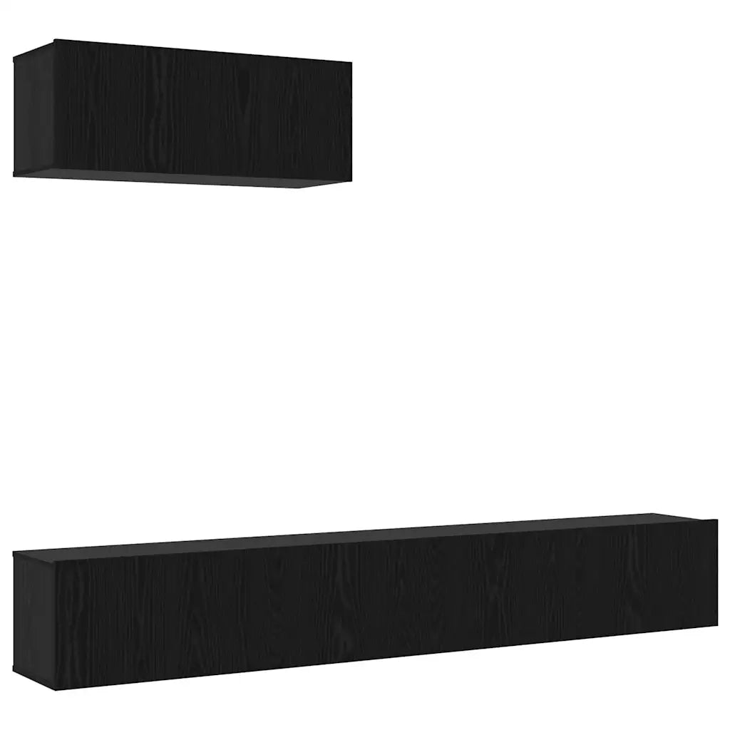 Set mobile TV 3 pcs Rovere Nero Legno ingegnerizzato 3332537