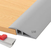 Profilo di transizione in PVC autofissante, striscia di transizione 1M x 7CM, profilo di transizione altezza regolabile 15MM, striscia di transizione per pavimenti autofissante (grigio)