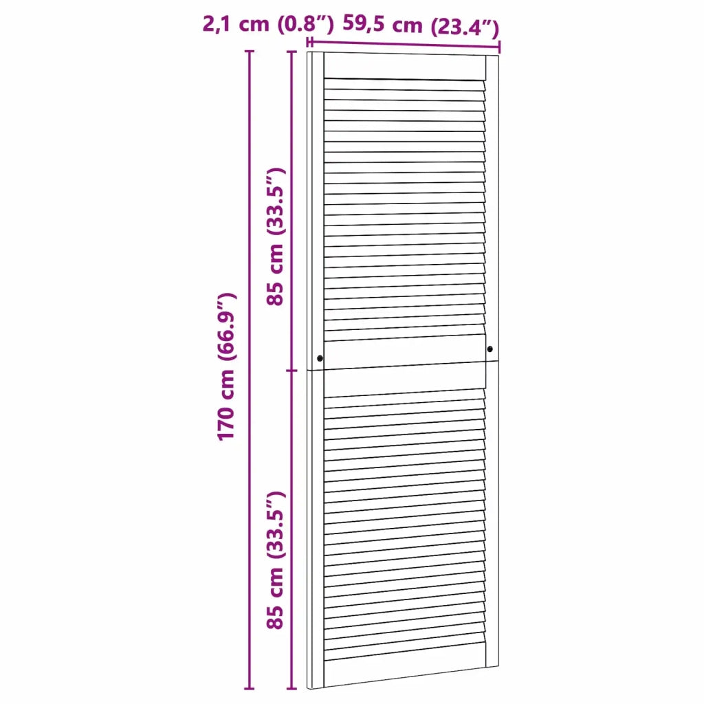 Porta per Armadio con porta 2 pcs Naturale 170 x 2,1 x 59,5 cm 42019271