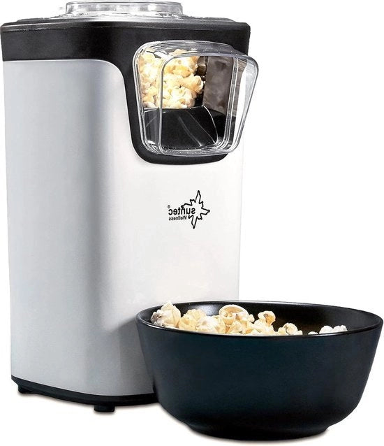 Macchina per pop corn senza grasso e olio – Mini apparecchio a vapore per uso domestico – Preparazione di pop corn senza olio – Zucchero - sale - formaggio - caramello - Dolce o salato – Ciotola per pop corn senza grasso POP-8618