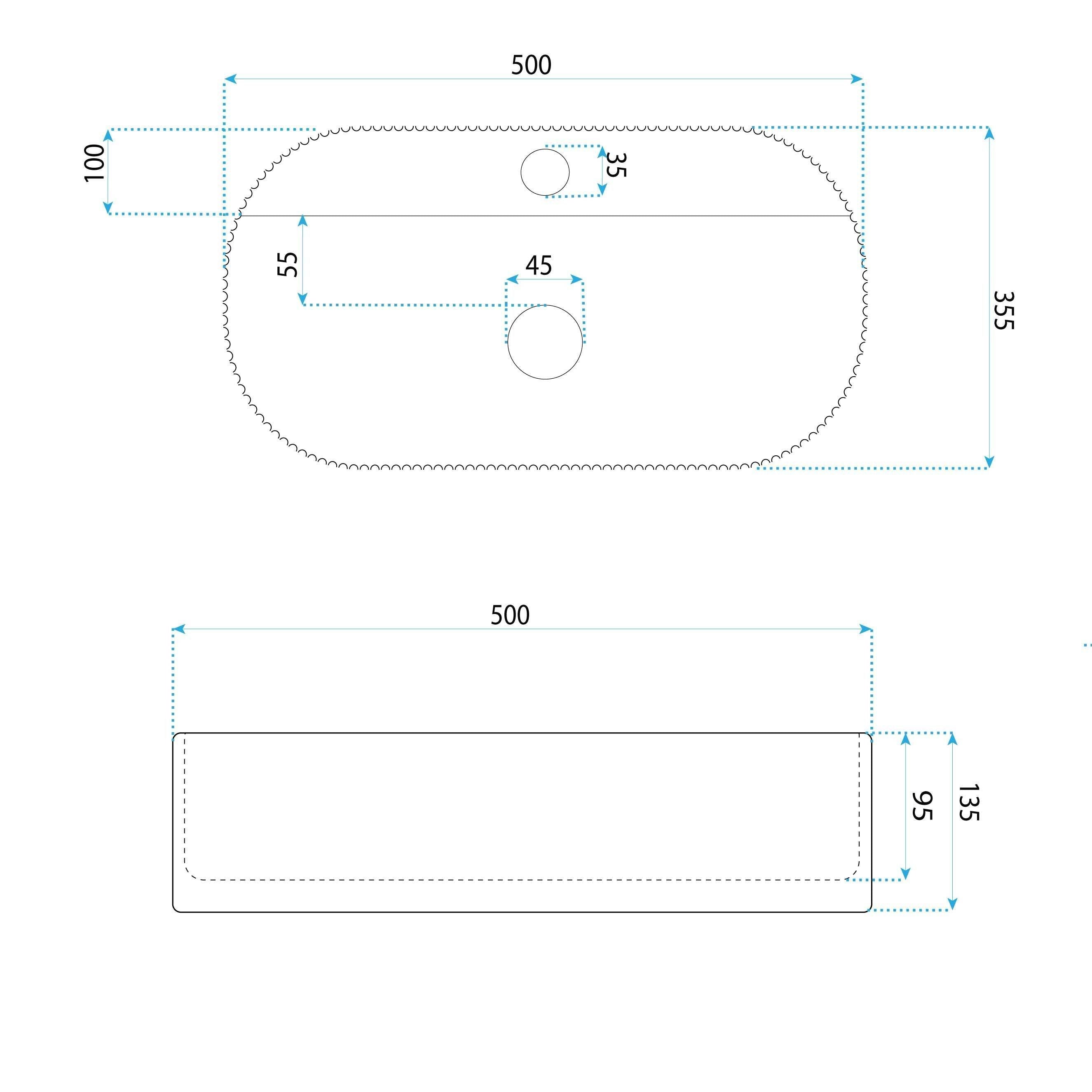 Lavabo Da Appoggio Rea Marcela 50 Kallisto