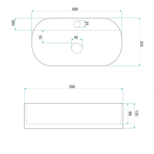 Lavabo Da Appoggio Rea Marcela 50 Kallisto
