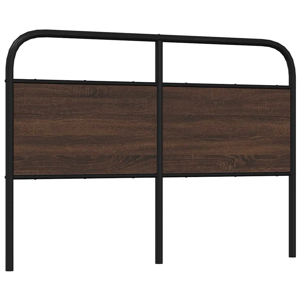 vidaXL Testiera Rovere Marrone 135 cm in Acciaio e Truciolato