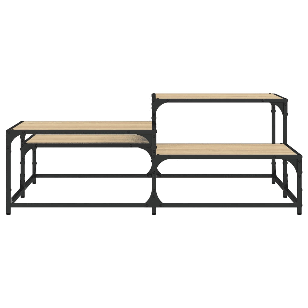 Tavolino Salotto-Tavolino da soggiorno-Tavolo Rovere Sonoma 107x107x40 cm Legno Multistrato