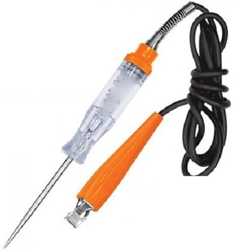 Trade Shop - Tester Penna Circuiti 1522 Punta Acciaio Manico Plastica Tensione Con Clip Auto -