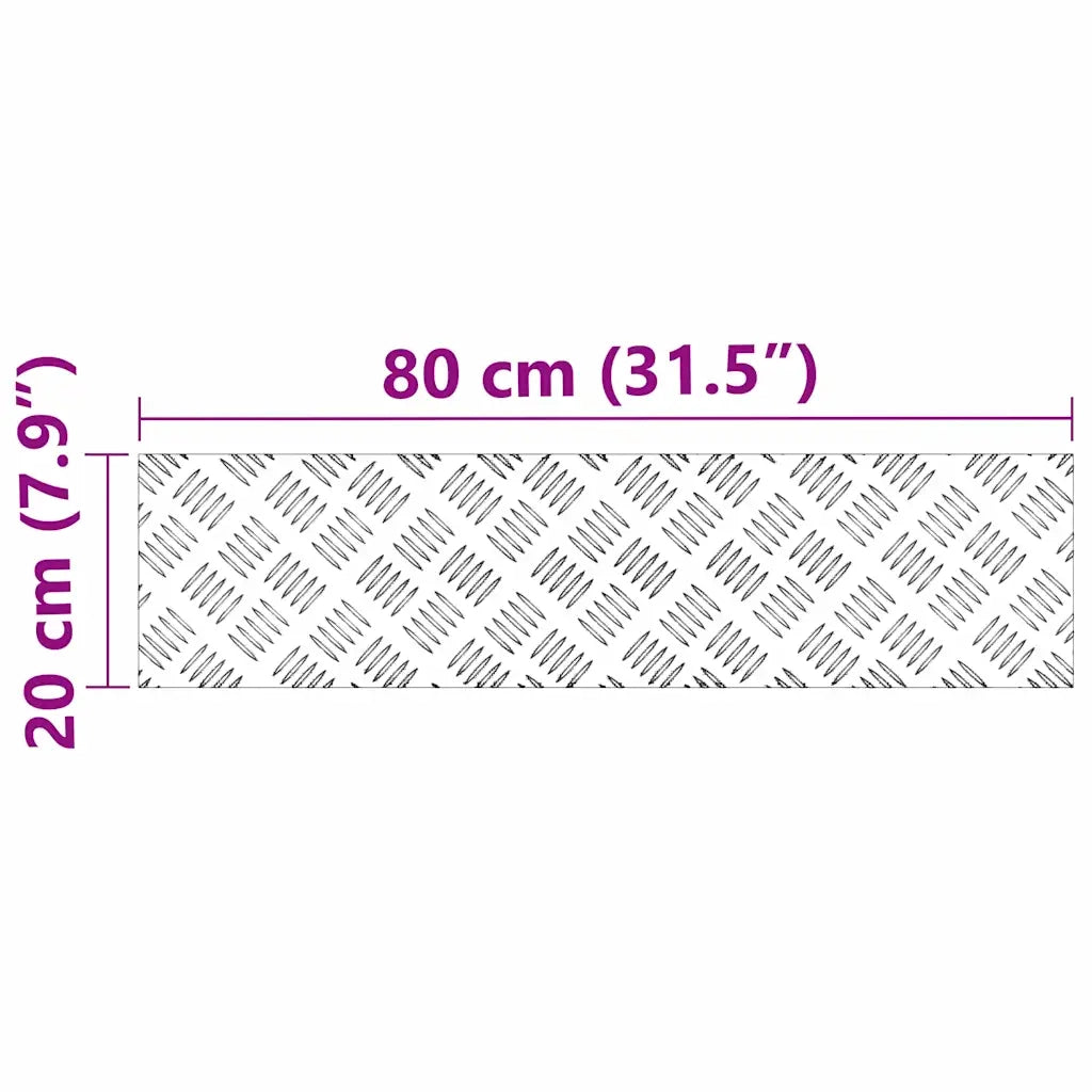 Gradini per Scale 4 pcs Argento 80 x 20 cm Alluminio 4104260