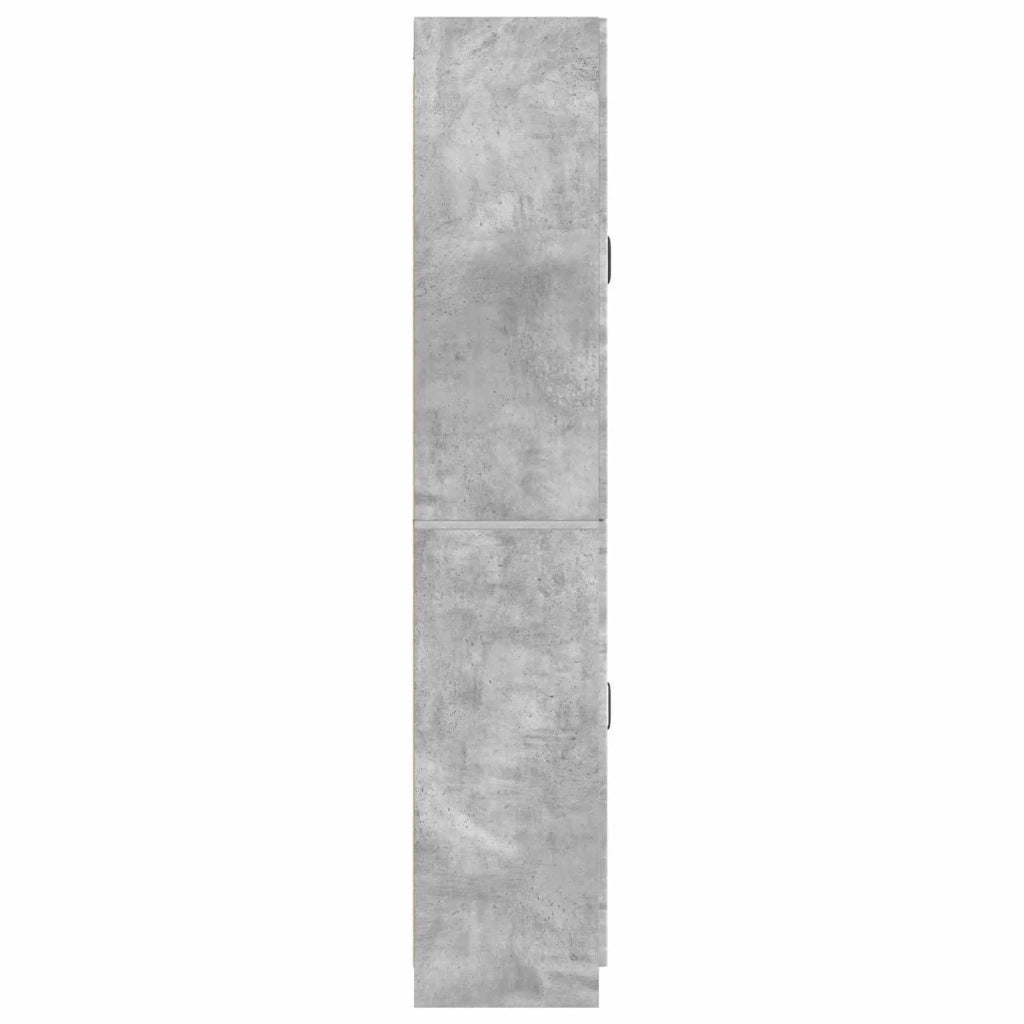 Set di armadi 2 pcs Grigio Cemento Legno ingegnerizzato