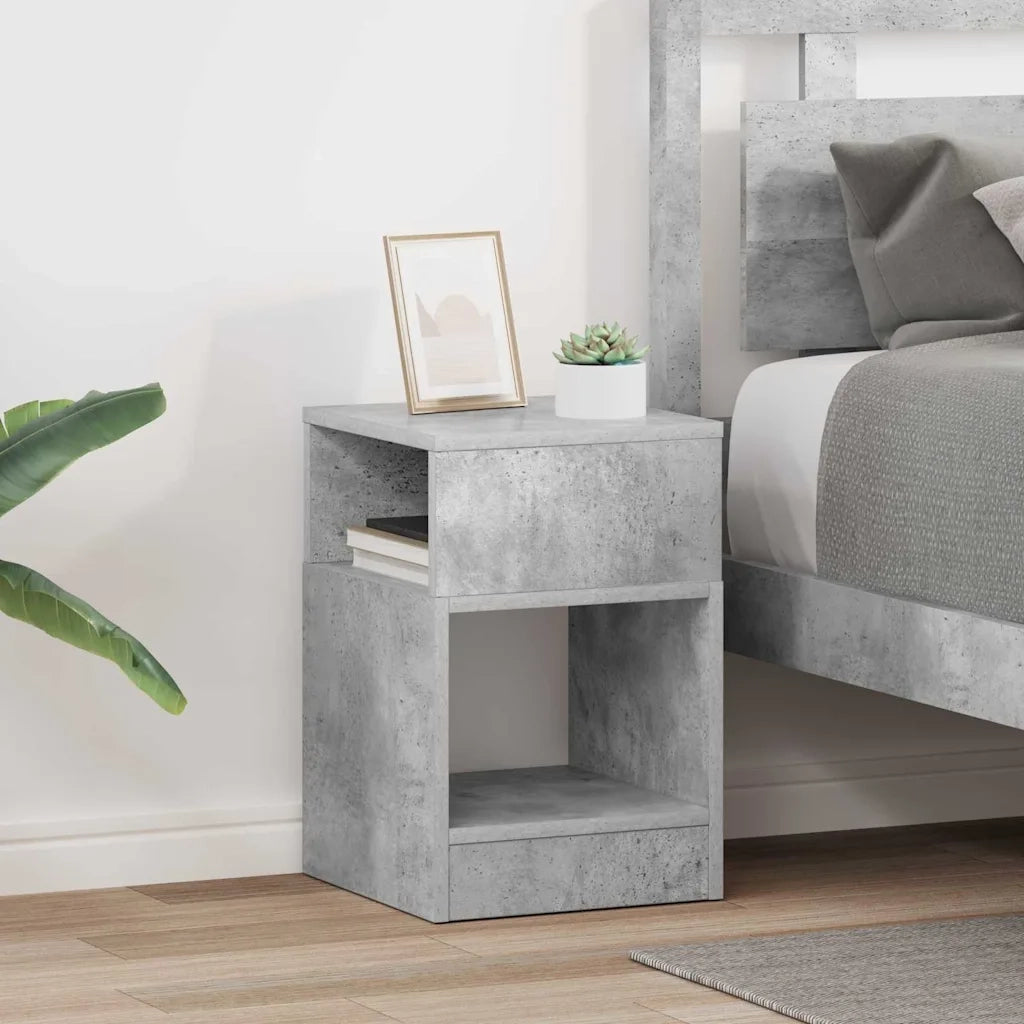 Tavolino 2 pcs Grigio cemento 30,5 x 30 x 45 cm