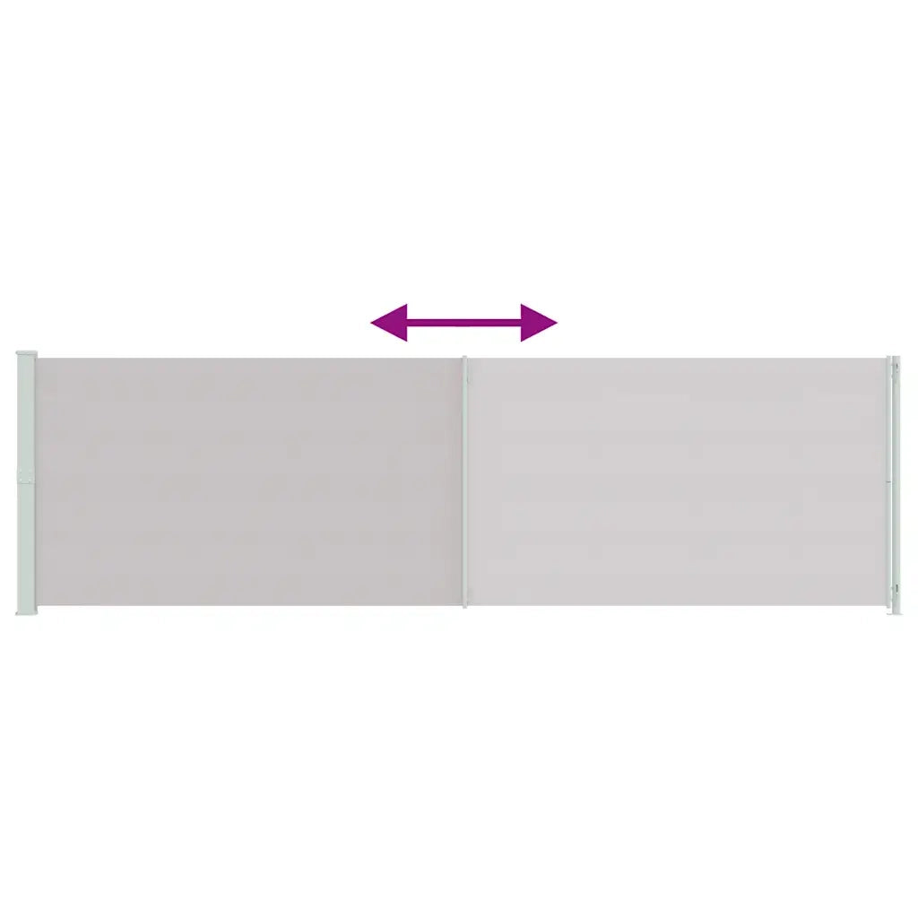Tenda da Sole | Tenda parasole Laterale Retrattile per Patio 180x600 cm Grigia