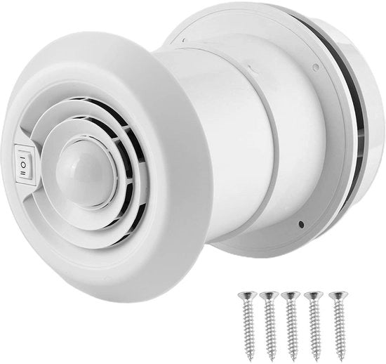 Ventilatore RV 12V - Regolabile Altezza - Materiale ABS Duraturo - Bianco - Ideale per Camper e Rimorchi