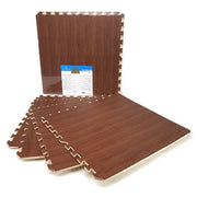 Trade Shop - Set 4 Pz Piastrella Tappeto Eva Effetto Parquet Puzzle 60x60cm Tappetino 194694 -