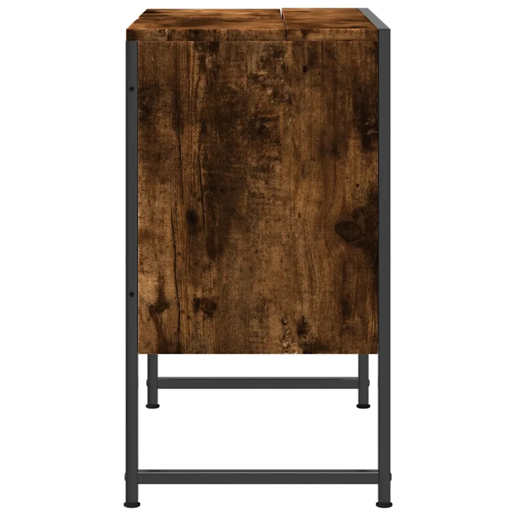 Mobile Lavabo | Armadio Lavabo Bagno Rovere Fumo 60x33x60 cm Legno Multistrato
