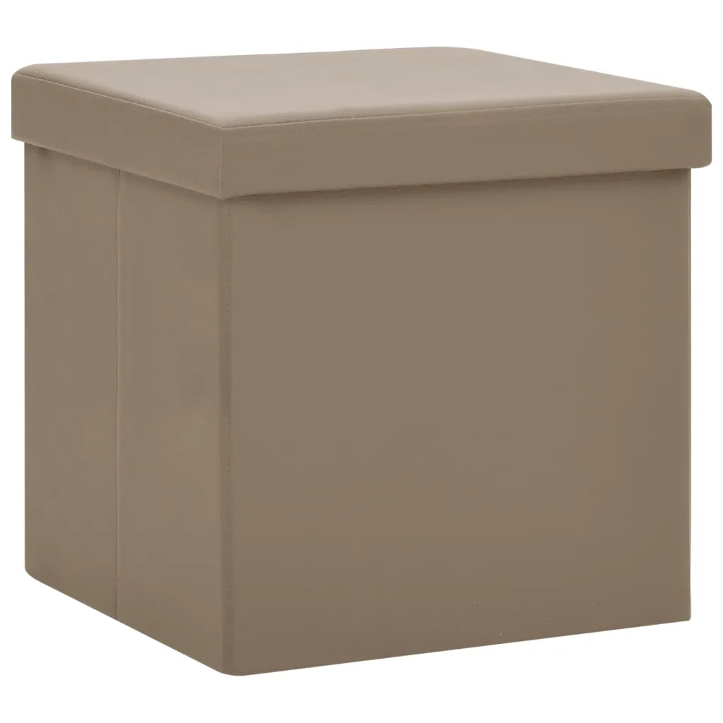 Sgabelli con Contenitore Pieghevoli 2 pz Cappuccino in PVC cod mxl 40356