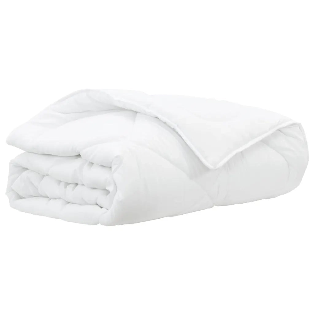 vidaXL Piumoni e Piumini Bianco 240 x 200 cm Microfibra