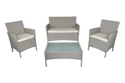 Salotto da giardino in rattan, set di divani da esterno in polyrattan tortora - Erica - RT-E03ZB