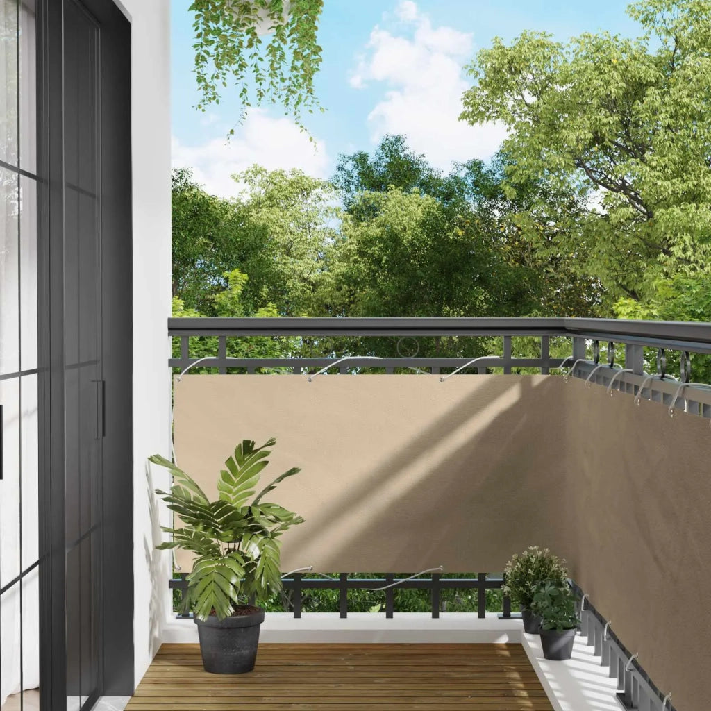 Schermo da balcone Beige 75 x 200 cm Oxford alu rivestito in PU 42030675