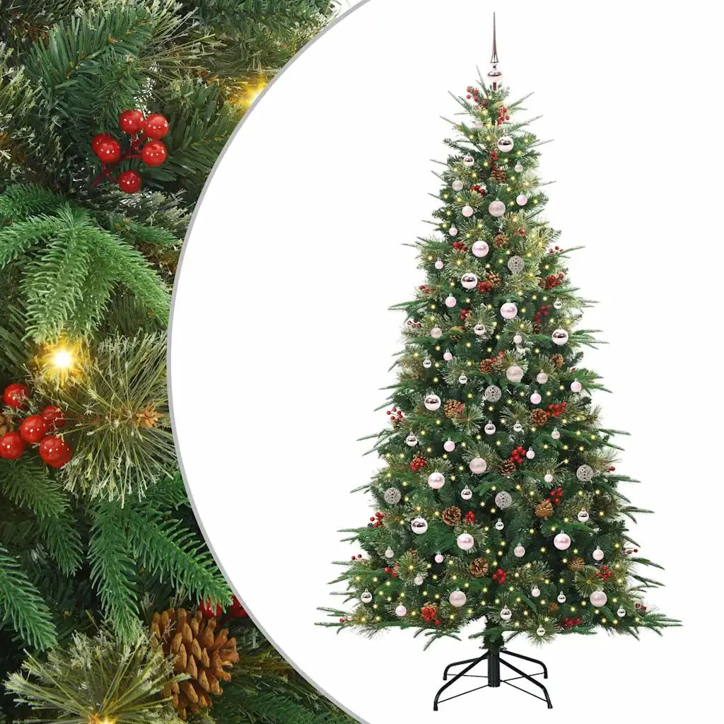 Albero di Natale | Decorazioni natalizie Artificiale con Rami Pieghevoli Verde 240 cm