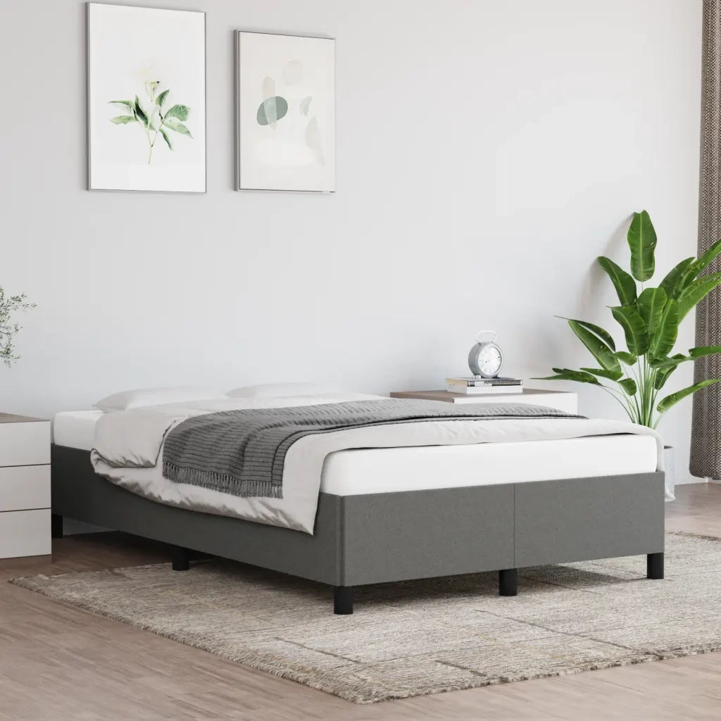 Giroletto senza Materasso Grigio Scuro 120x190 cm in Tessuto
