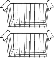 Sistema di Stoccaggio Doppio in Metallo Sostenibile - 2 Pezzi - Vetrata - Scatola di Stoccaggio - Adatto per Piastrelle del Frigorifero - Facile da Pulire