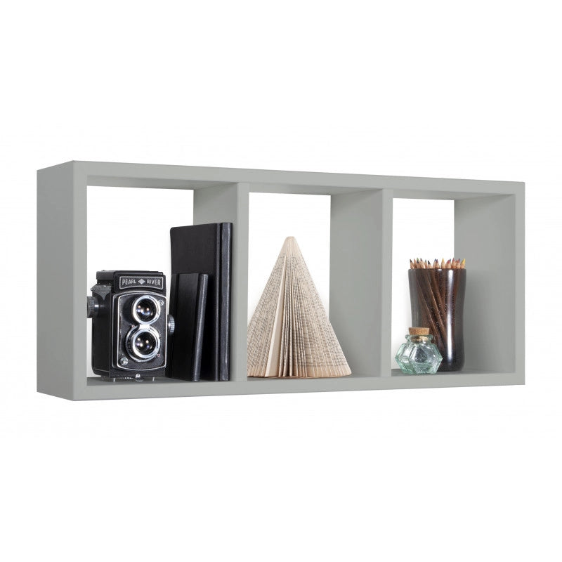 Mensola da Muro, Libreria Sospesa, Libreria da Parete, Scaffale da Parete, Grigio Sasso, 70x30 p15,5 cm - Tristano