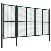 Cancello da Giardino in Acciaio 400x200 cm Verde 144315