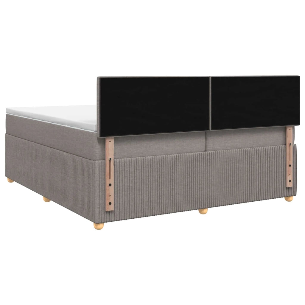 Letto box spring con materasso Tortora 200 x 200 cm Tessuto 3451549