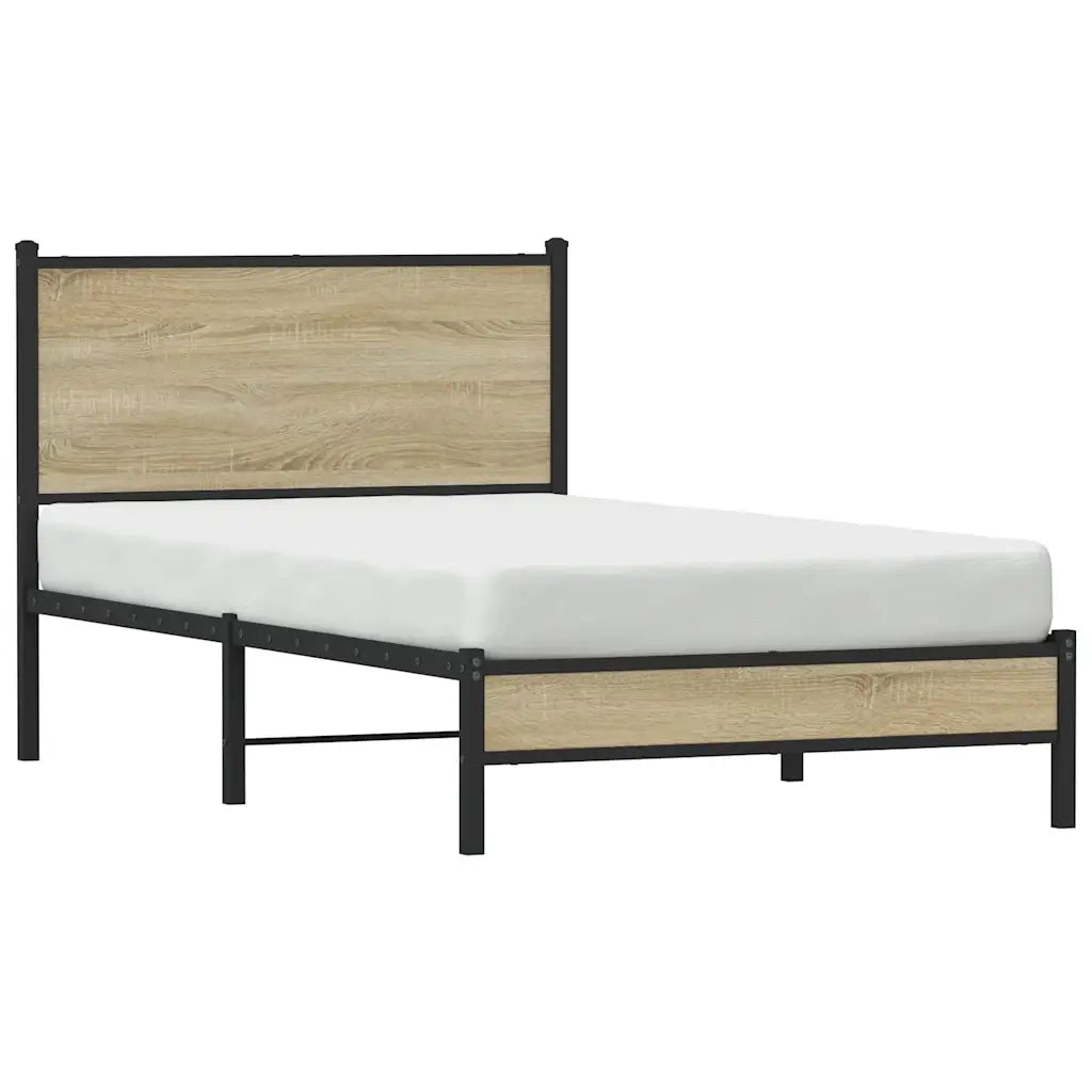 Giroletto senza Materaso in Metallo Rovere Sonoma 107x203 cm 4007864