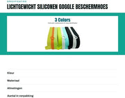 Goggle Beschermhoes Lichtgewicht - Hoes in Silicone - Con Gocciolatoi - Portatile - Compatta - Protezione morbida - Hoes per occhiali