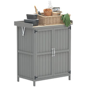 Capanno da Giardino ¨C zephmum ¨C Legno, Grigio, 2 Ante con Mensola