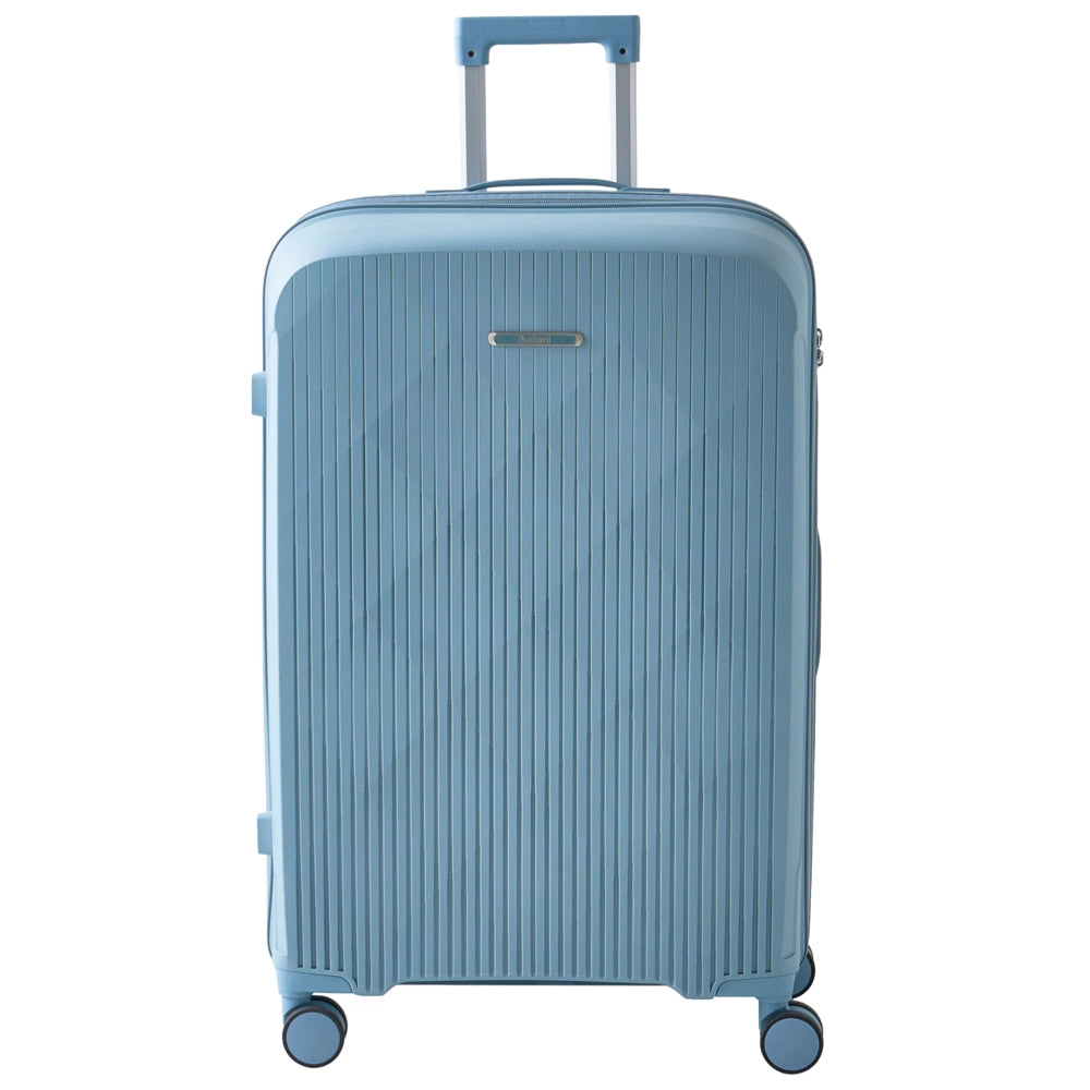 Set di 3 valigie rigide blu Materiale sintetico Lucchetto TSA in ferro Ruote silenziose Cerniera antifurto 3 misure stile Moderno