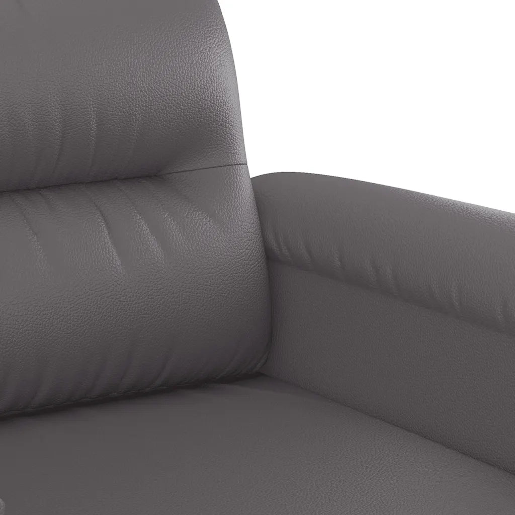 Divano | Divano da soggiorno | Sofa a 2 Posti Grigio 120 cm in Similpelle