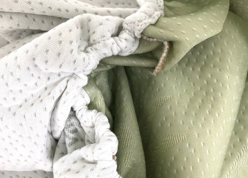 Coprimaterasso Imbottito Elasticizzato Anallergico Federe Cuscino Letto Made Italy - Matrimoniale - Aloe