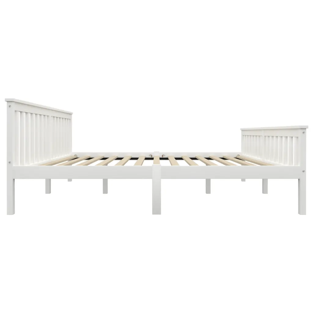 Giroletto senza Materasso Bianco 180x200 cm in Legno di Pino 283219
